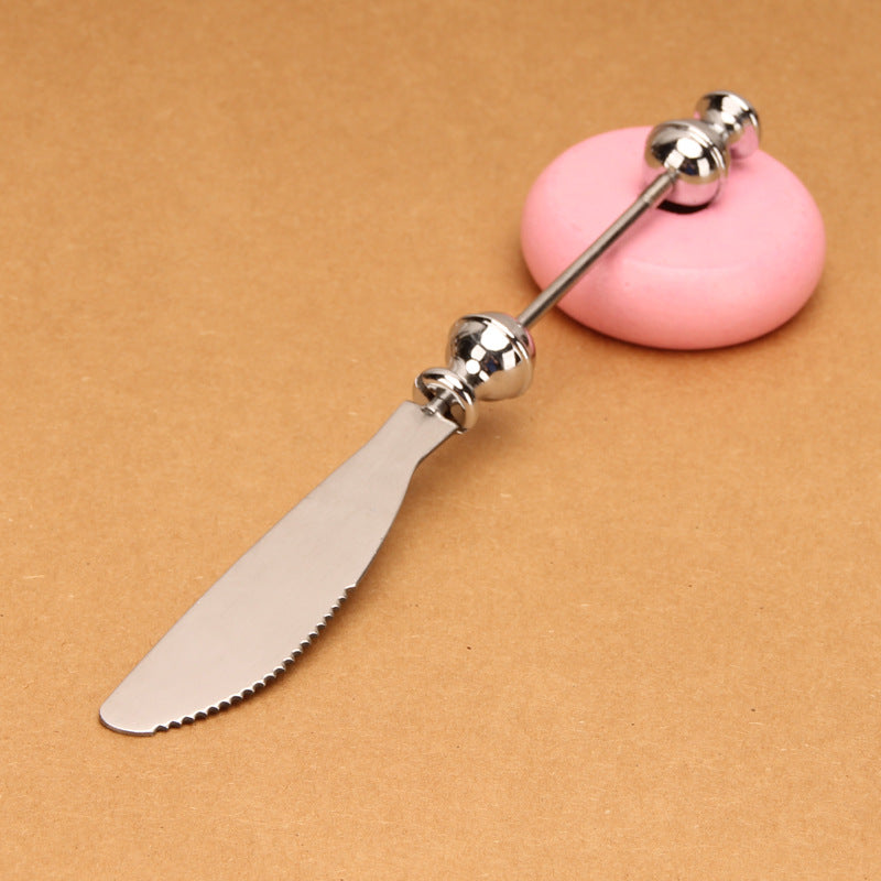 Wholesale Beadable Utensils DIY Stainless Steel Pizza Shovel Bread  Butter Cream Table Cutlery